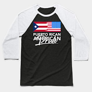 Puerto Rican American Design for Boricua USA Fans Baseball T-Shirt